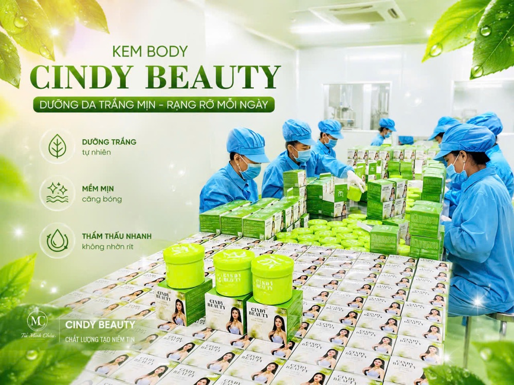 Quy trình đóng gói và tem niêm phong của Kem Body Cindy Beauty